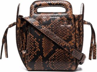 Snakeskin-Print Bucket Bag