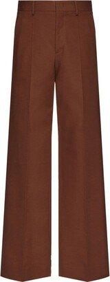 Wide-Leg Gabardine Trousers-AB