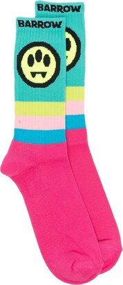 Colour-Block Ribbed Socks