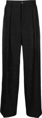 Wide-Leg Wool Trousers-AH