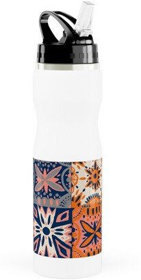 Photo Water Bottles: Maltesetiles - Multi Stainless Steel Water Bottle With Straw, 25Oz, With Straw, Multicolor