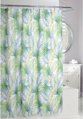 Palm Tree Shower Curtain Green/White