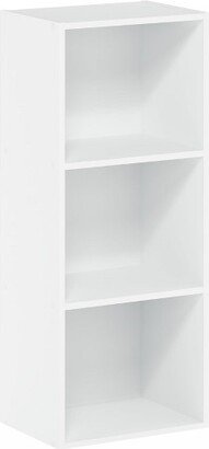 Luder 3-Tier Open Shelf Bookcase, White