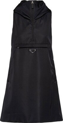 Triangle Logo Hooded Minidress