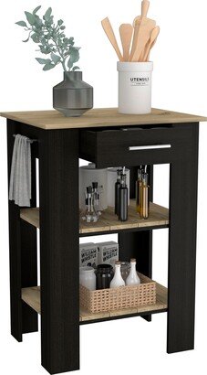 IGEMAN Kitchen Island Cart with 2-Shelves 1-Drawers, Breakfast Bar