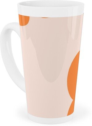 Mugs: Smiley Floral - Orange Tall Latte Mug, 17Oz, Orange