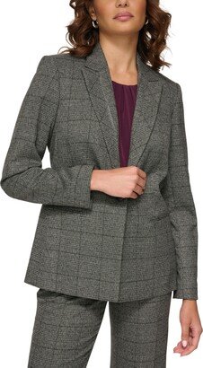 Petite Menswear One-Button Blazer