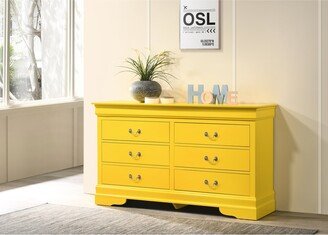 Louis Phillipe 6-drawer Bedroom Dresser