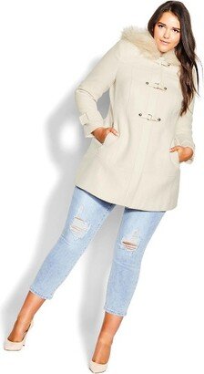 Women's Plus Size Wonderwall Coat - buff - 14W