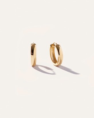 14K Gold Bold Medium Hoops