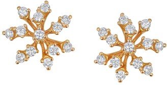 Luminus 18k Pink Gold Multi-Diamond Stud Earrings