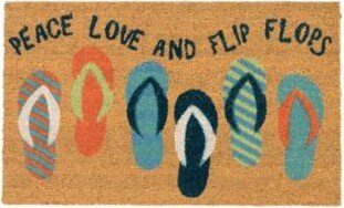 Natura Flip Flops Cool Blue Area Rug