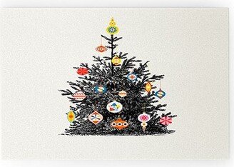 Showmemars Retro Decorated Christmas Tree Welcome Mat -Society6