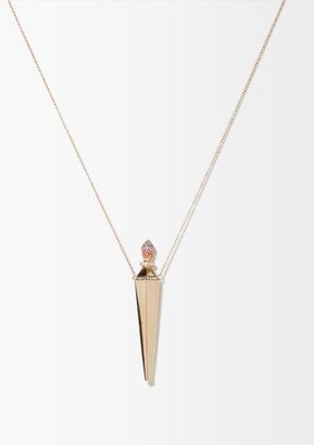 Diamond, Sapphire & 18kt Rose-gold Amulet Necklace