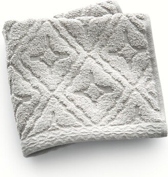 Micro Cotton Sculpted Tonal Tile Washcloth, 13 x 13, Created for Macy's