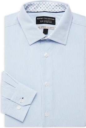 Striped 4 Way Performance Slim Fit Shirt