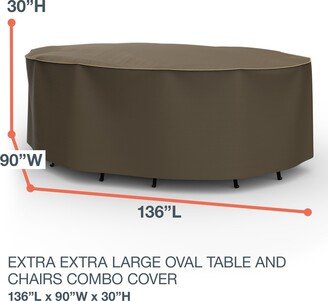 Budge StormBlock™ Hillside Black and Tan Oval Patio Table and Chairs Combo Cover Multiple Sizes