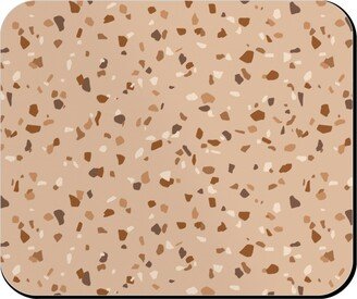 Mouse Pads: Terrazzo - Brown Mouse Pad, Rectangle Ornament, Brown