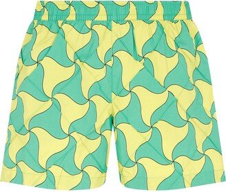 All-Over Printed Swim Shorts-AA