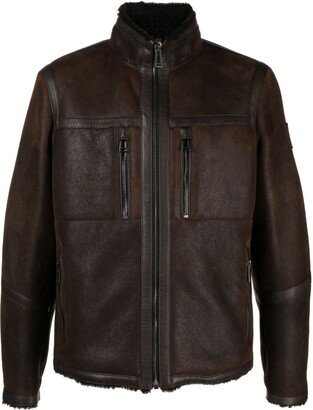 Tundra zip-up leather jacket