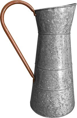 Galvanized Watering Jug With Classic Style Design - 16 H x 8 W x 10 L Inches