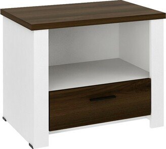 Accent Nightstand with Drawer and Open Shelf Sofa End Table Bedroom Living Room