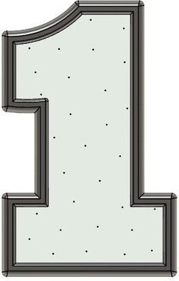 Number 1 | Style 2 Cookie Cutter