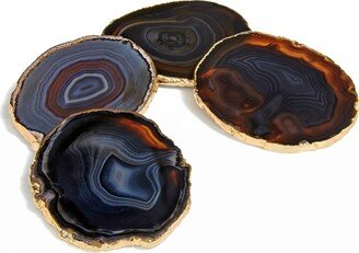 Midnight Agate Lumino Coasters, 4-Piece Set