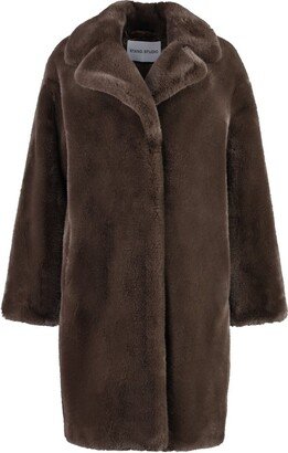 Camille Single-Breasted Faux Fur Coat