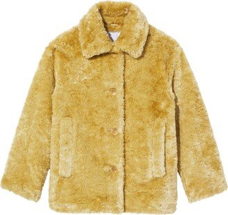 Faux-Fur Button-Front Jacket-AA