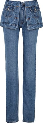 Layered Slim-leg Jeans