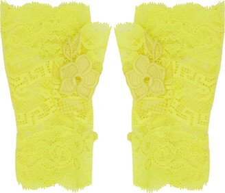 Yellow Embroidered Gloves