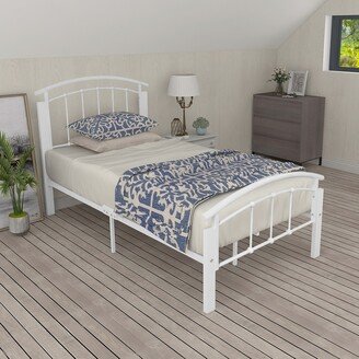 TOSWIN Metal Bed Frame with Metal Slat Frame