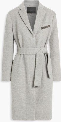 Belted alpaca and merino wool-blend felt coat