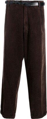 Wide-Leg Corduroy Trousers-AA