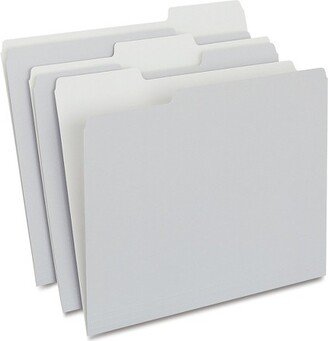 MyOfficeInnovations Colored Top-Tab File Folders 3 Tab Gray Letter Size 100/Pack 433664