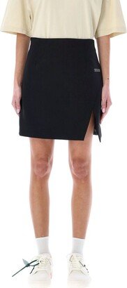 Logo Printed Tailored Mini Skirt