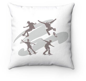 Skateboarders Pillow - Throw Custom Cover Gift Idea Room Decor