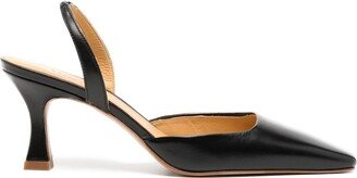 Square-Toe 65mm Slingback Pumps-AA