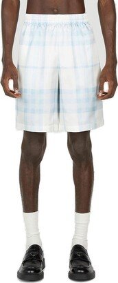 Checked Elasticated Waistband Shorts