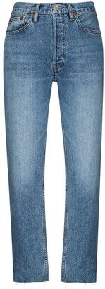 Stove Pipe cropped jeans-AA