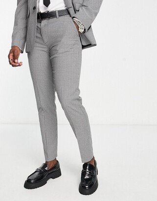 slim suit pants in houndstooth pattern
