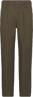 WAO Double Pleated Chino Pant in Olive