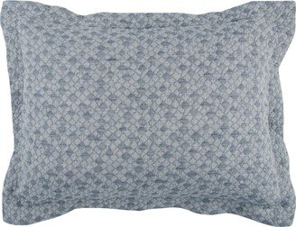 Giotto Hand Quilted Cotton Sham in Gray