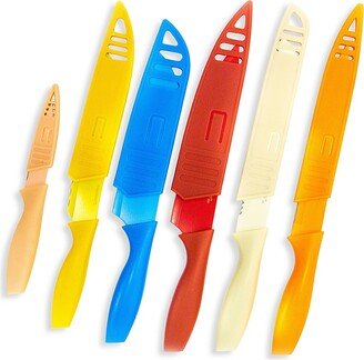 12-Piece Multicolor Knife & Sheath Set