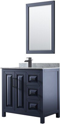 Daria 36-inch Single Vanity, Marble Top, 24-inch Mirror