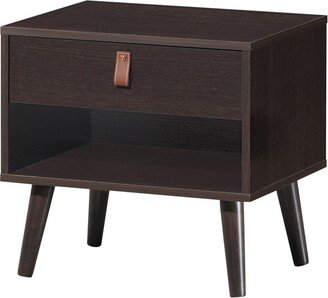 Tangkula Retro Wood Nightstand with Storage Drawer End Table Bedside Table