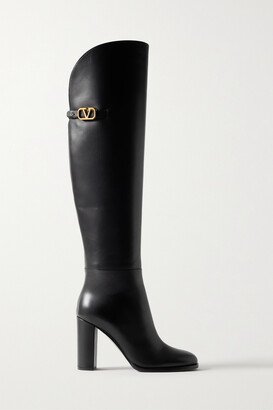 Vlogo 95 Leather Over-the-knee Boots - Black