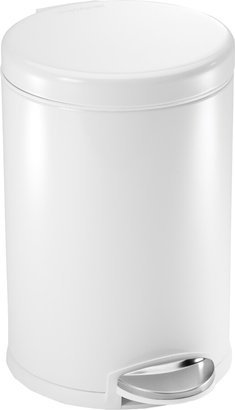 simplehuman 1.2 gal Round Step Can White