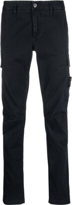 Compass-badge tapered cargo trousers